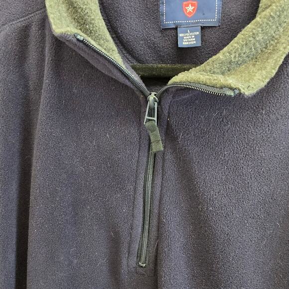 Saddlebred Navy Blue Fleece Quarter Zip Pullover Size L – Casual, Minimalist - Picture 4 of 6